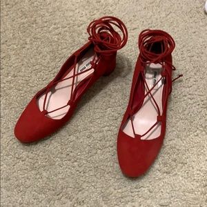 Miumiu ballet mid heel strap pumps shoes size10 👠